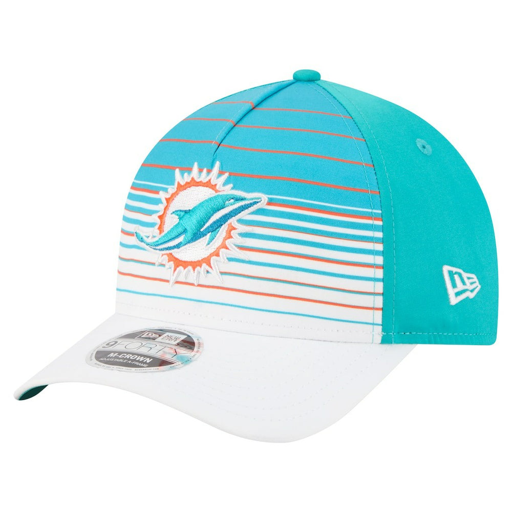 Miami Dolphins New Era Adventure Gradient 9FORTY M-Crown A-Frame Adjustable Hat White/Aqua | NFL