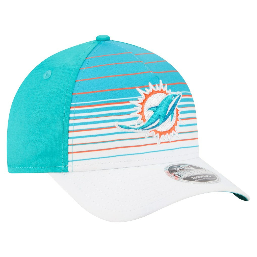 Miami Dolphins New Era Adventure Gradient 9FORTY M-Crown A-Frame Adjustable Hat White/Aqua | NFL