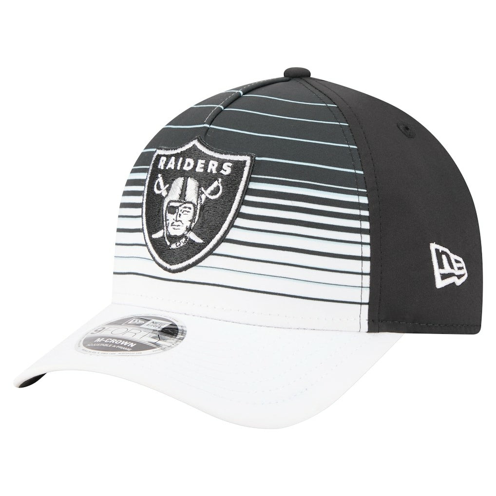 Las Vegas Raiders New Era Adventure Gradient 9FORTY M-Crown A-Frame Adjustable Hat White/Black | NFL