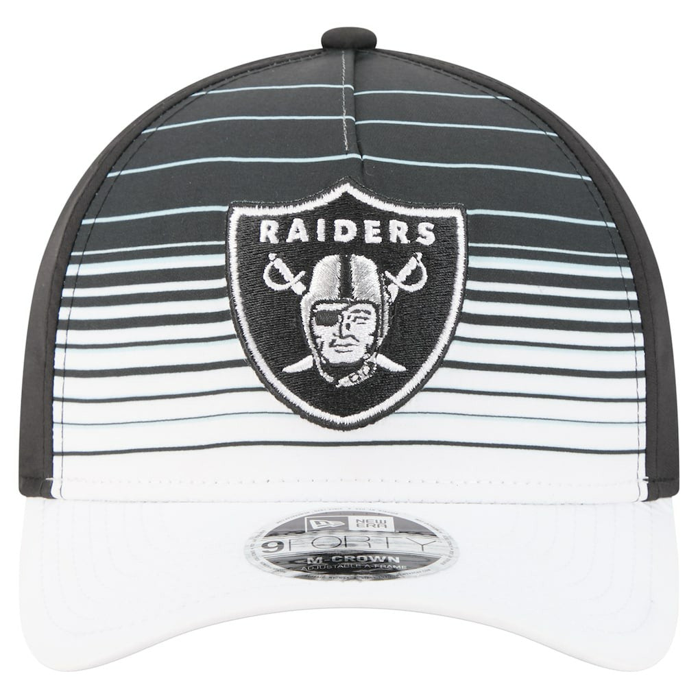 Las Vegas Raiders New Era Adventure Gradient 9FORTY M-Crown A-Frame Adjustable Hat White/Black | NFL