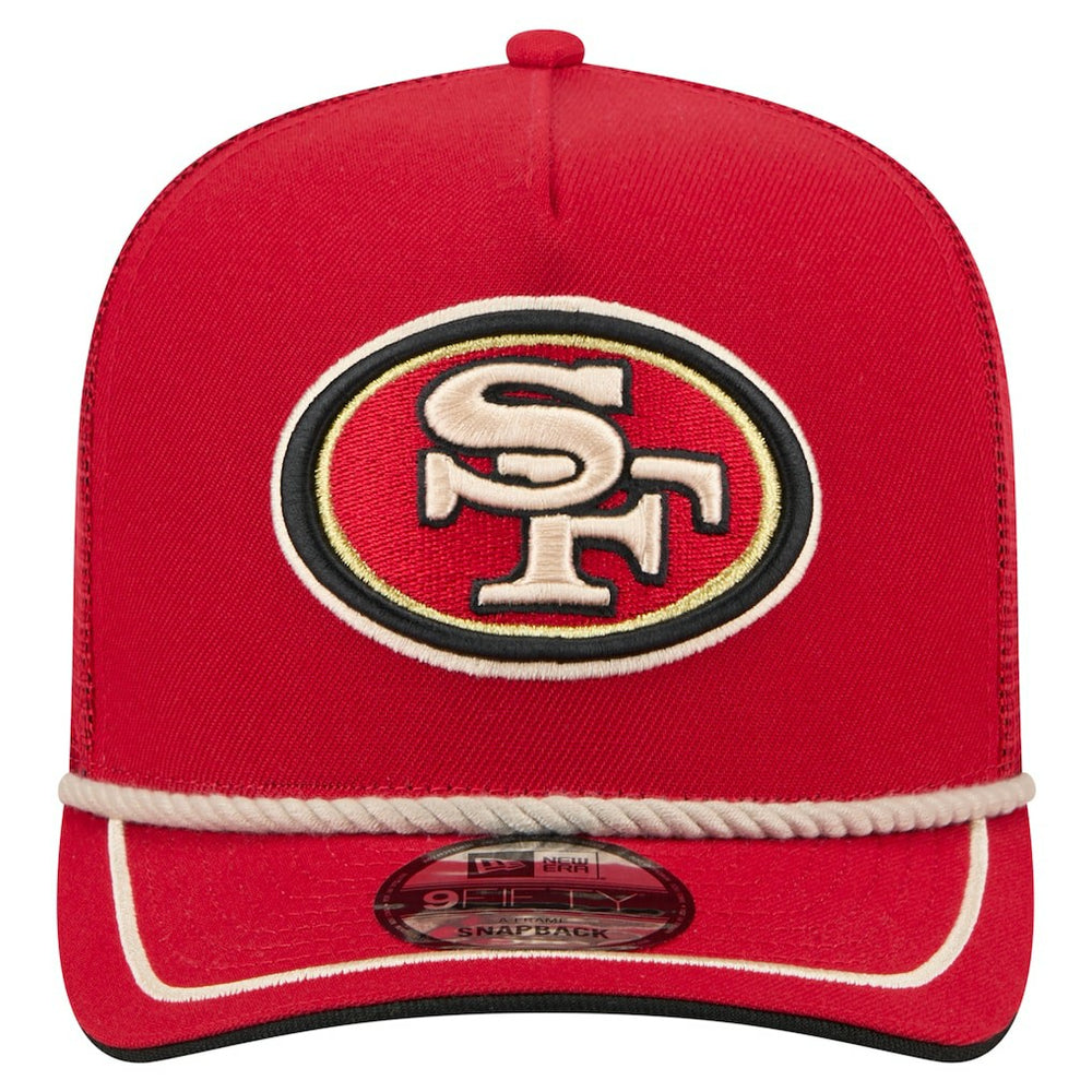 San Francisco 49ers New Era Vintage Team Rope A-Frame Trucker 9FIFTY Snapback Hat Scarlet | NFL