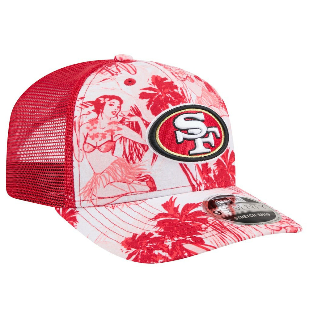 San Francisco 49ers New Era Hula 9SEVENTY Adjustable Trucker Hat Scarlet | NFL