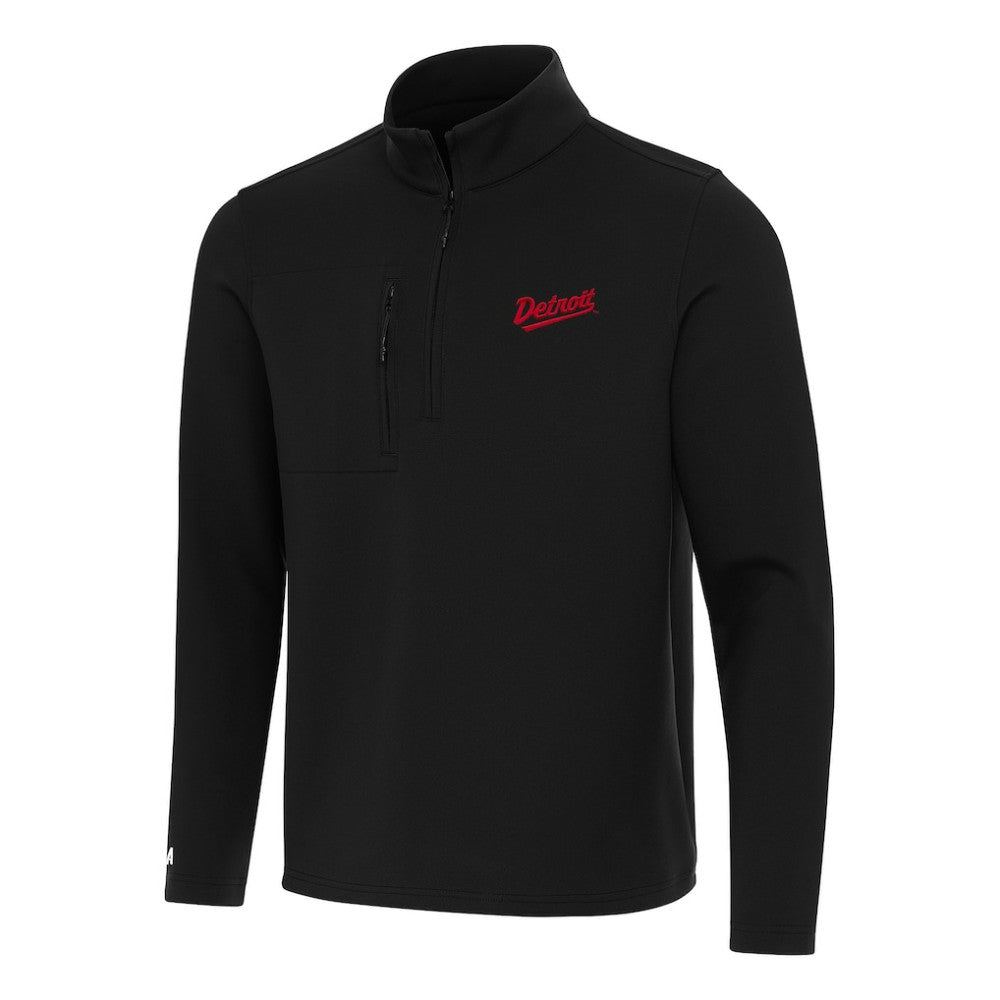 Detroit Red Wings Antigua 2025 NHL Stadium Series Insider Quarter-Zip Top - Black - NHL