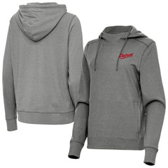 Detroit Red Wings Antigua Women's 2025 NHL Stadium Series Justice Pullover Hoodie - Heather Black - NHL