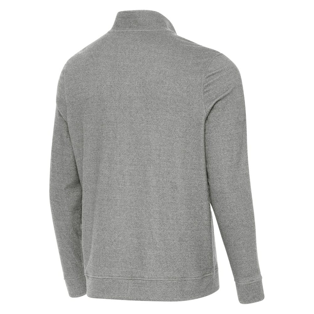 Detroit Red Wings Antigua 2025 NHL Stadium Series Subtle Quarter-Zip Top - Heather Black - NHL