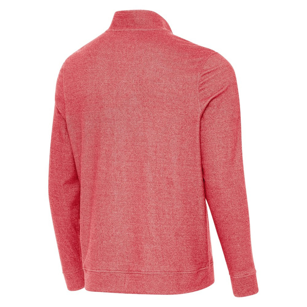 Detroit Red Wings Antigua 2025 NHL Stadium Series Subtle Quarter-Zip Top - Heather Red - NHL