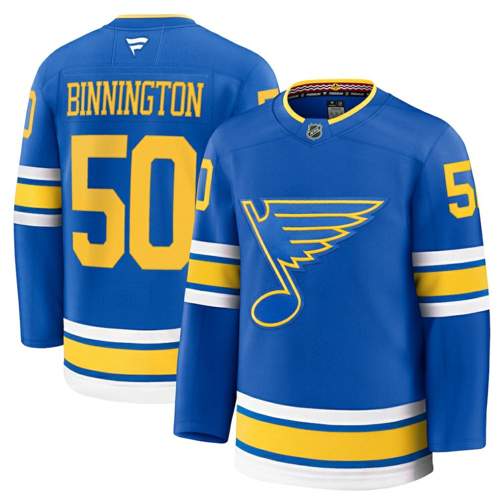 Jordan Binnington St. Louis Blues Fanatics Home Premium Player Jersey - Blue - NHL