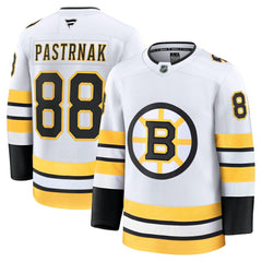 David Pastrnak Boston Bruins Fanatics Away Premium Player Jersey - White - NHL