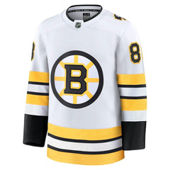 David Pastrnak Boston Bruins Fanatics Away Premium Player Jersey - White - NHL