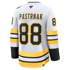 David Pastrnak Boston Bruins Fanatics Away Premium Player Jersey - White - NHL