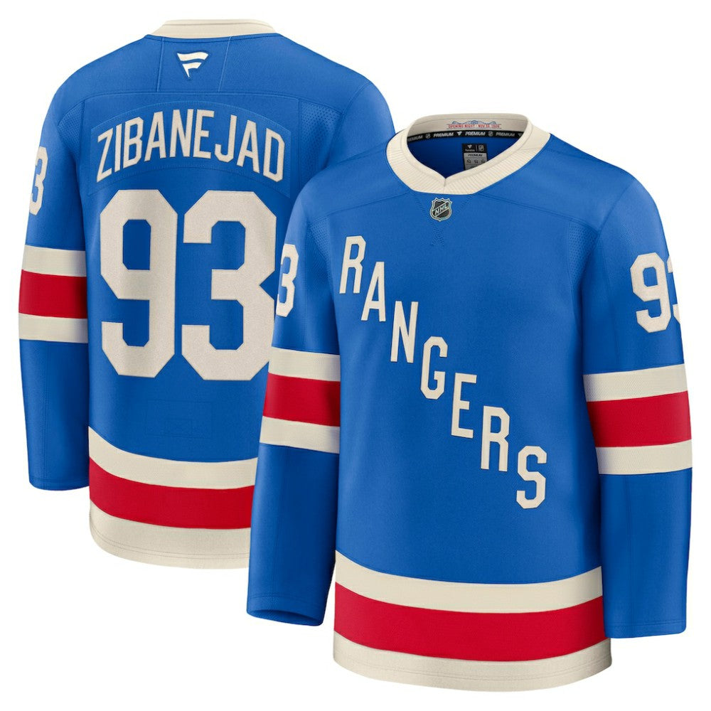 Mika Zibanejad New York Rangers Fanatics Centennial Premium Jersey - Blue - NHL