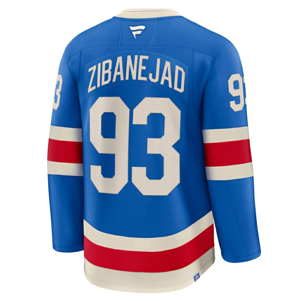 Mika Zibanejad New York Rangers Fanatics Centennial Premium Jersey - Blue - NHL