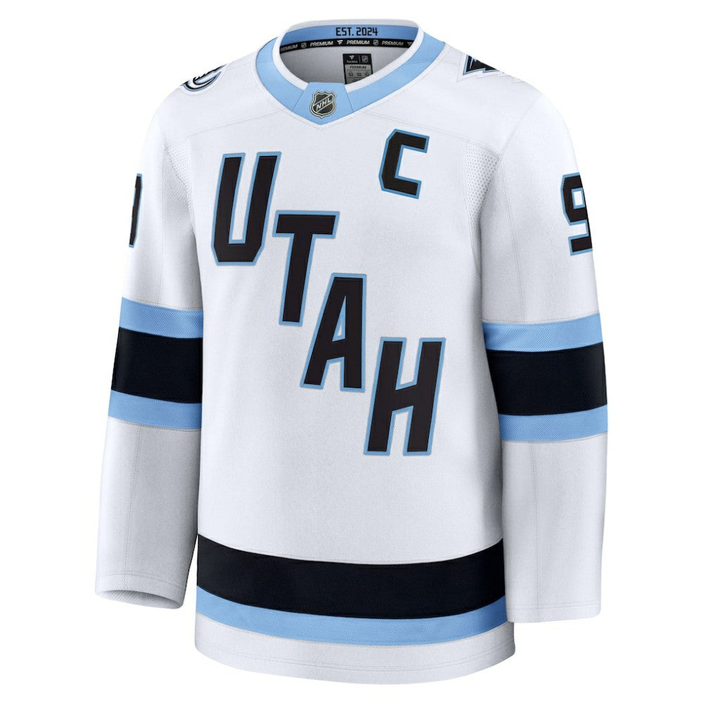 Clayton Keller Utah Mammoth Fanatics Away Premium Player Jersey - White - NHL