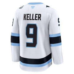 Clayton Keller Utah Mammoth Fanatics Away Premium Player Jersey - White - NHL
