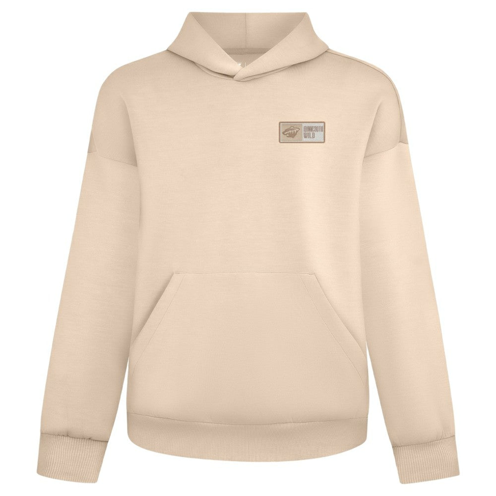 Minnesota Wild Levelwear Luxe Signature Lineage Tri-Blend Pullover Hoodie - Khaki - NHL