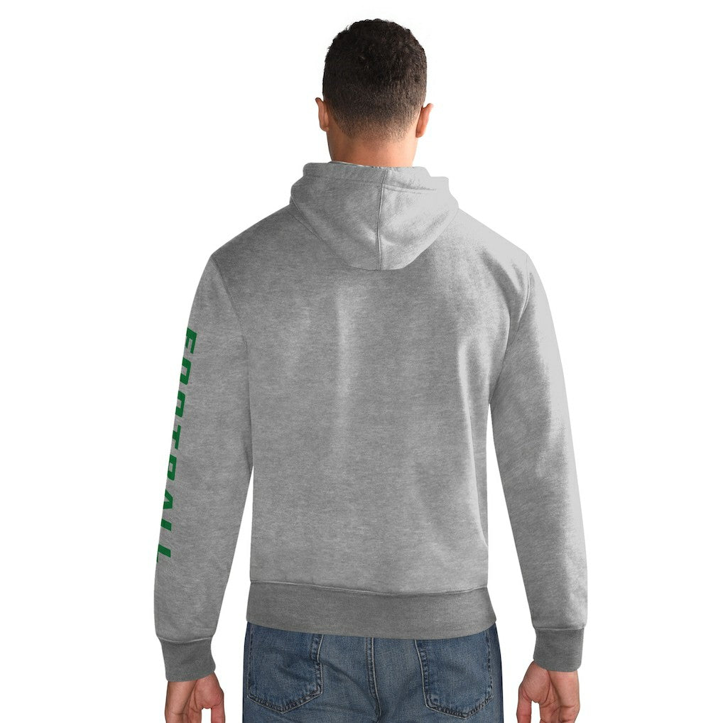 Philadelphia Eagles Starter Vintage Pullover Hoodie Heather Gray | NFL
