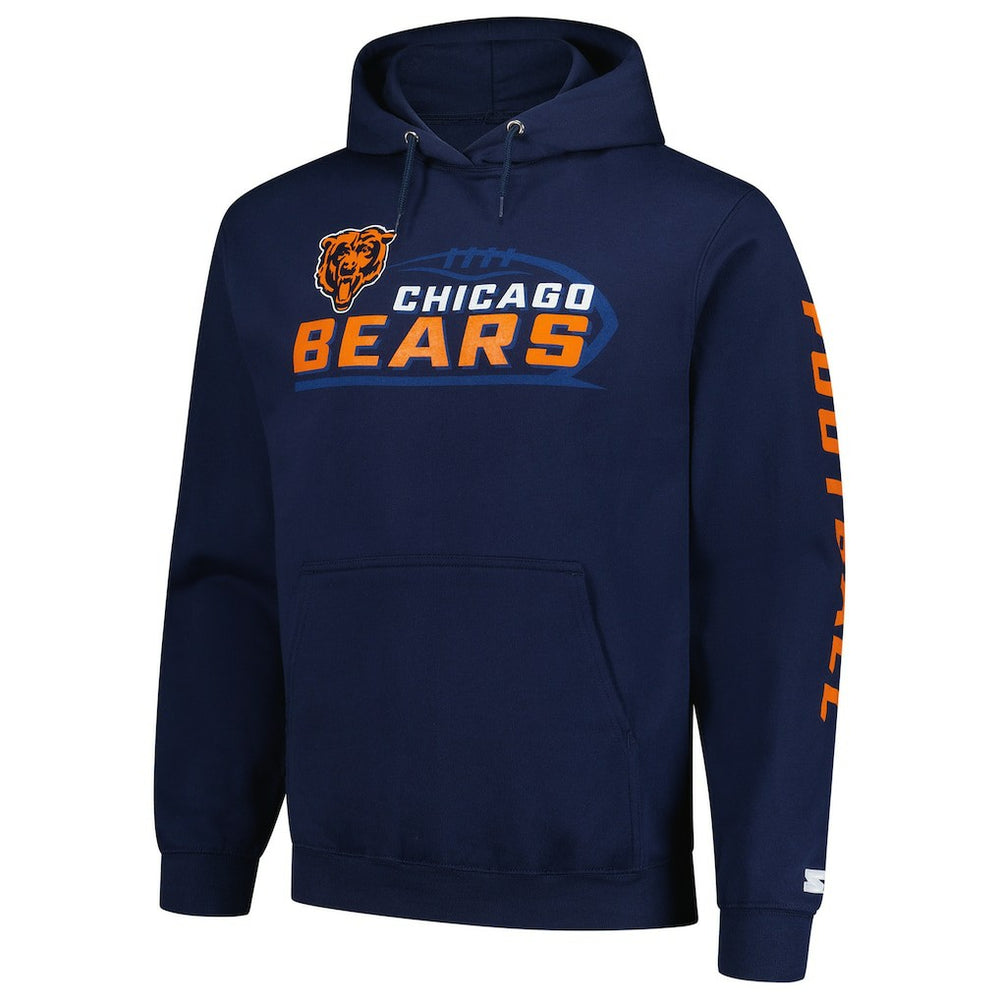 Chicago Bears Starter Vintage Pullover Hoodie Navy | NFL