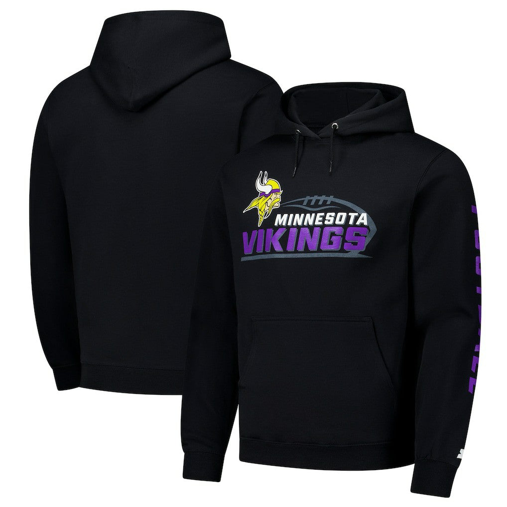 Minnesota Vikings Starter Vintage Pullover Hoodie Black | NFL