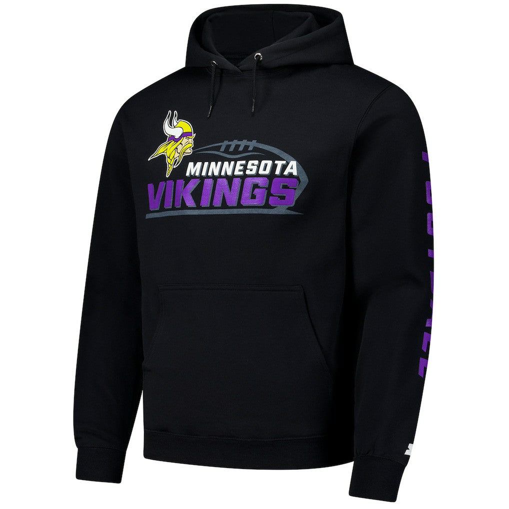 Minnesota Vikings Starter Vintage Pullover Hoodie Black | NFL