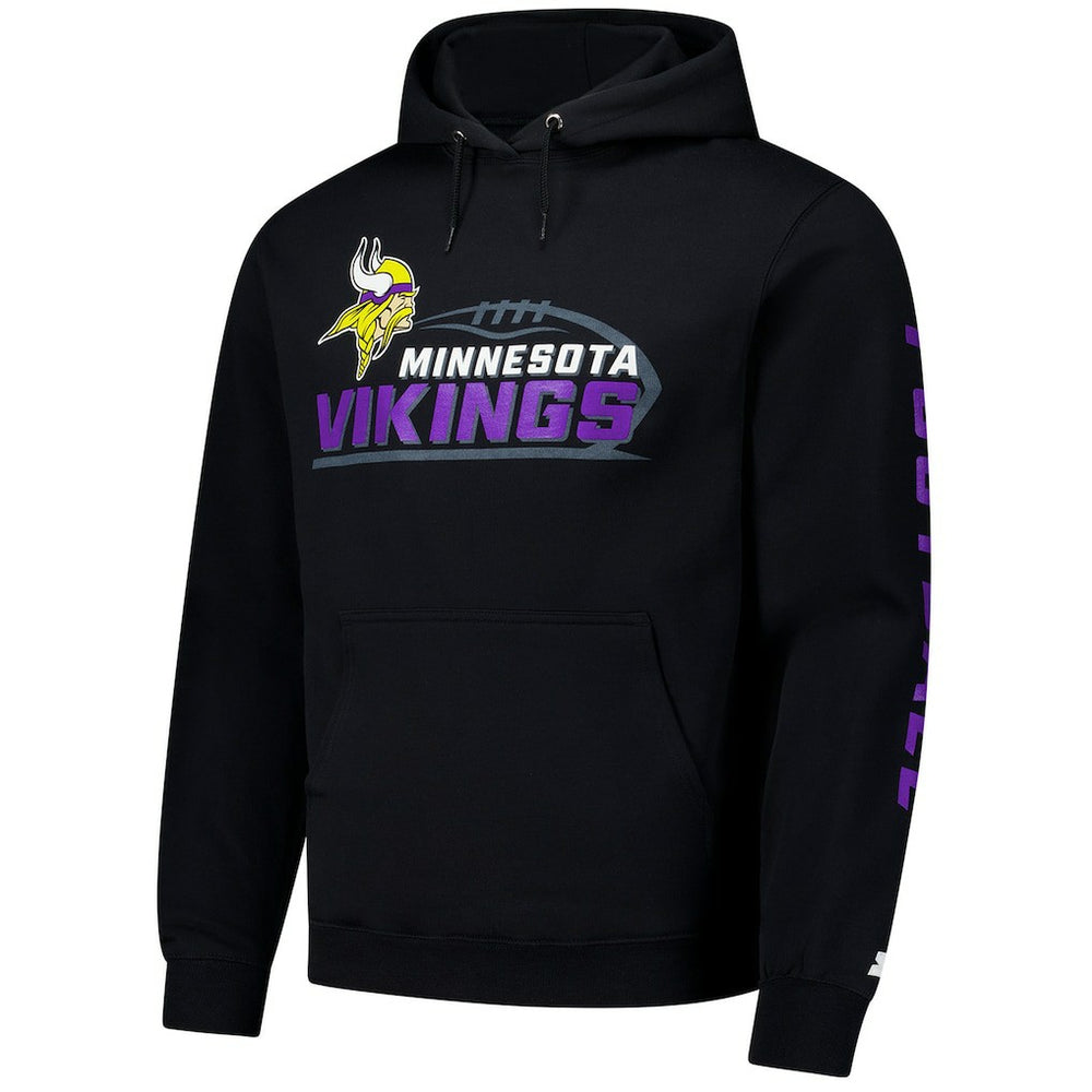Minnesota Vikings Starter Vintage Pullover Hoodie Black | NFL