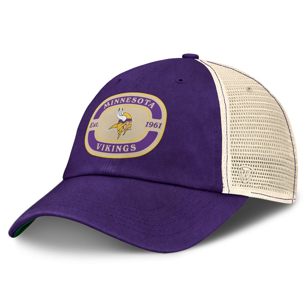 Minnesota Vikings Top of the World Team Patch Adjustable Hat Purple | NFL