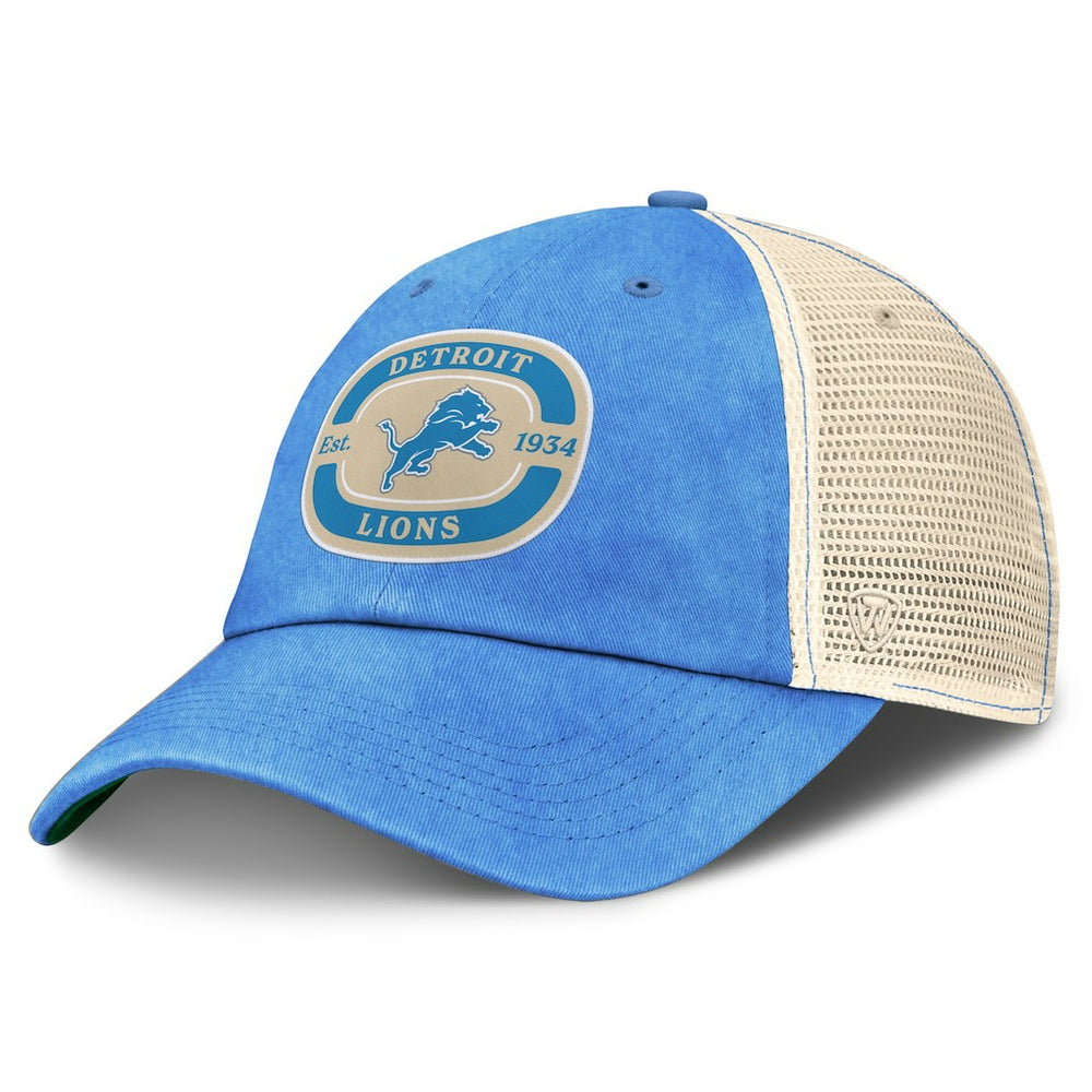 Detroit Lions Top of the World Team Patch Adjustable Hat Blue | NFL