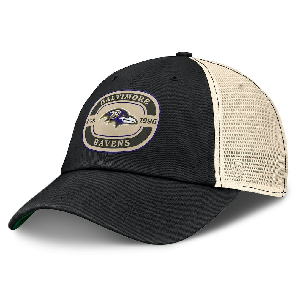 Baltimore Ravens Top of the World Team Patch Adjustable Hat Black | NFL