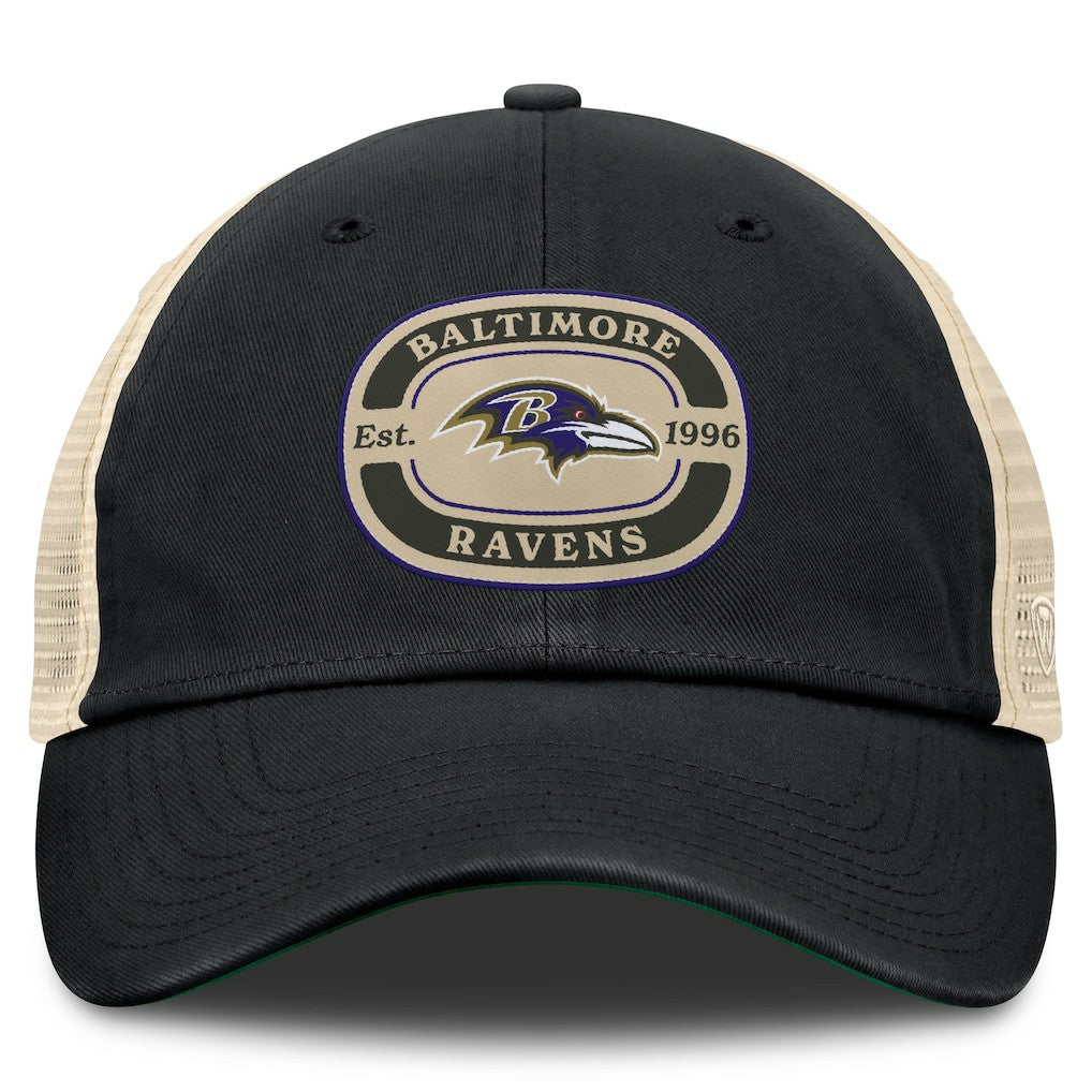 Baltimore Ravens Top of the World Team Patch Adjustable Hat Black | NFL