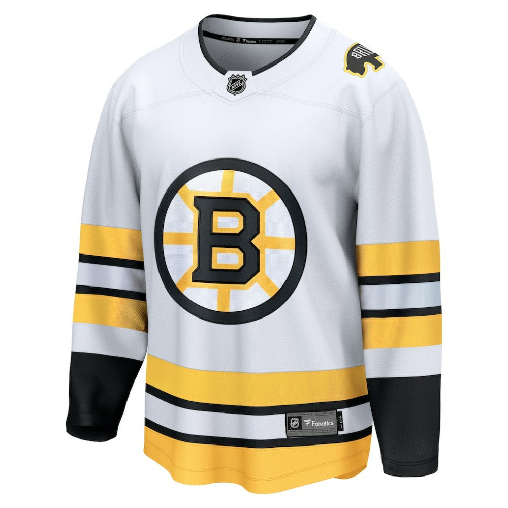 Boston Bruins Fanatics Away Breakaway Jersey - White - NHL