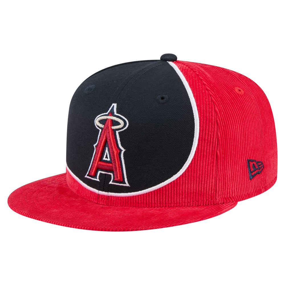 Los Angeles Angels New Era Retro Split Corduroy Snapback Hat - MLB