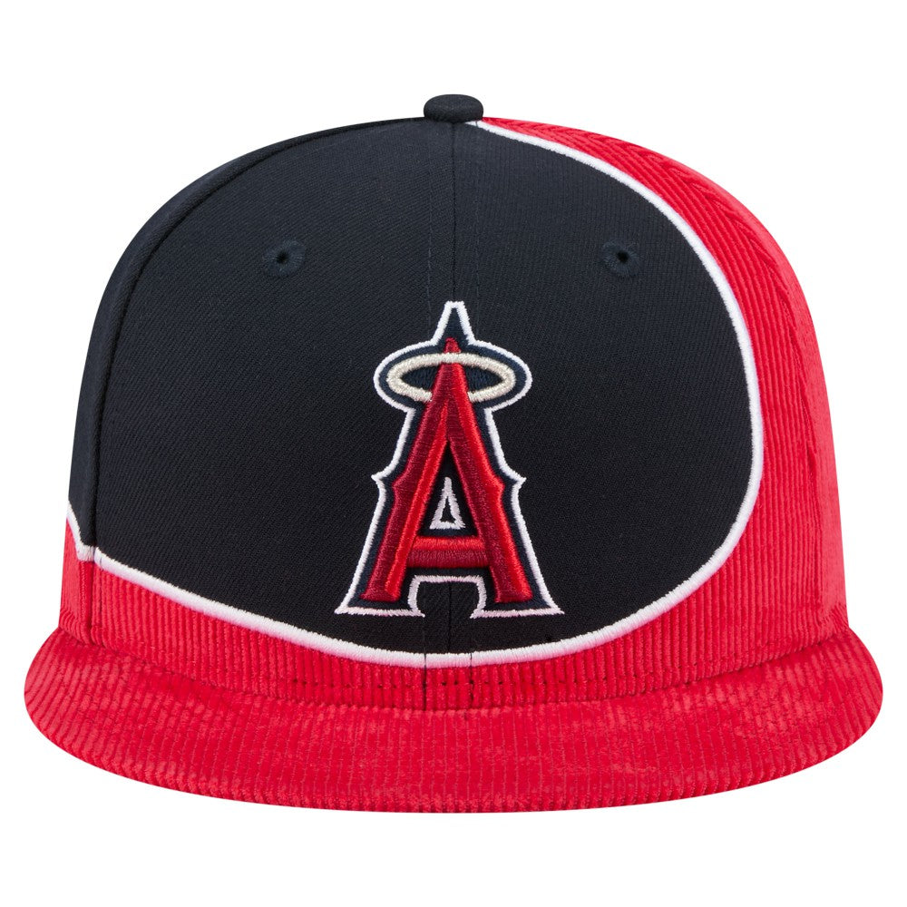 Los Angeles Angels New Era Retro Split Corduroy Snapback Hat - MLB