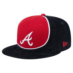 Atlanta Braves New Era Retro Split Corduroy Snapback Hat - MLB