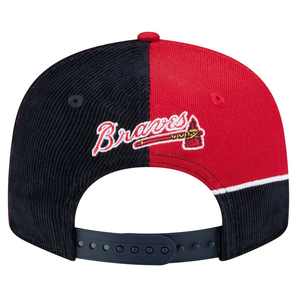 Atlanta Braves New Era Retro Split Corduroy Snapback Hat - MLB