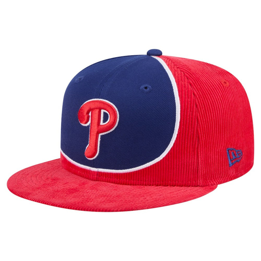 Philadelphia Phillies New Era Retro Split Corduroy Snapback Hat - MLB