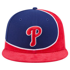 Philadelphia Phillies New Era Retro Split Corduroy Snapback Hat - MLB