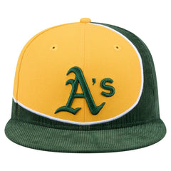 Athletics New Era Retro Split Corduroy Snapback Hat - MLB