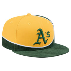Athletics New Era Retro Split Corduroy Snapback Hat - MLB
