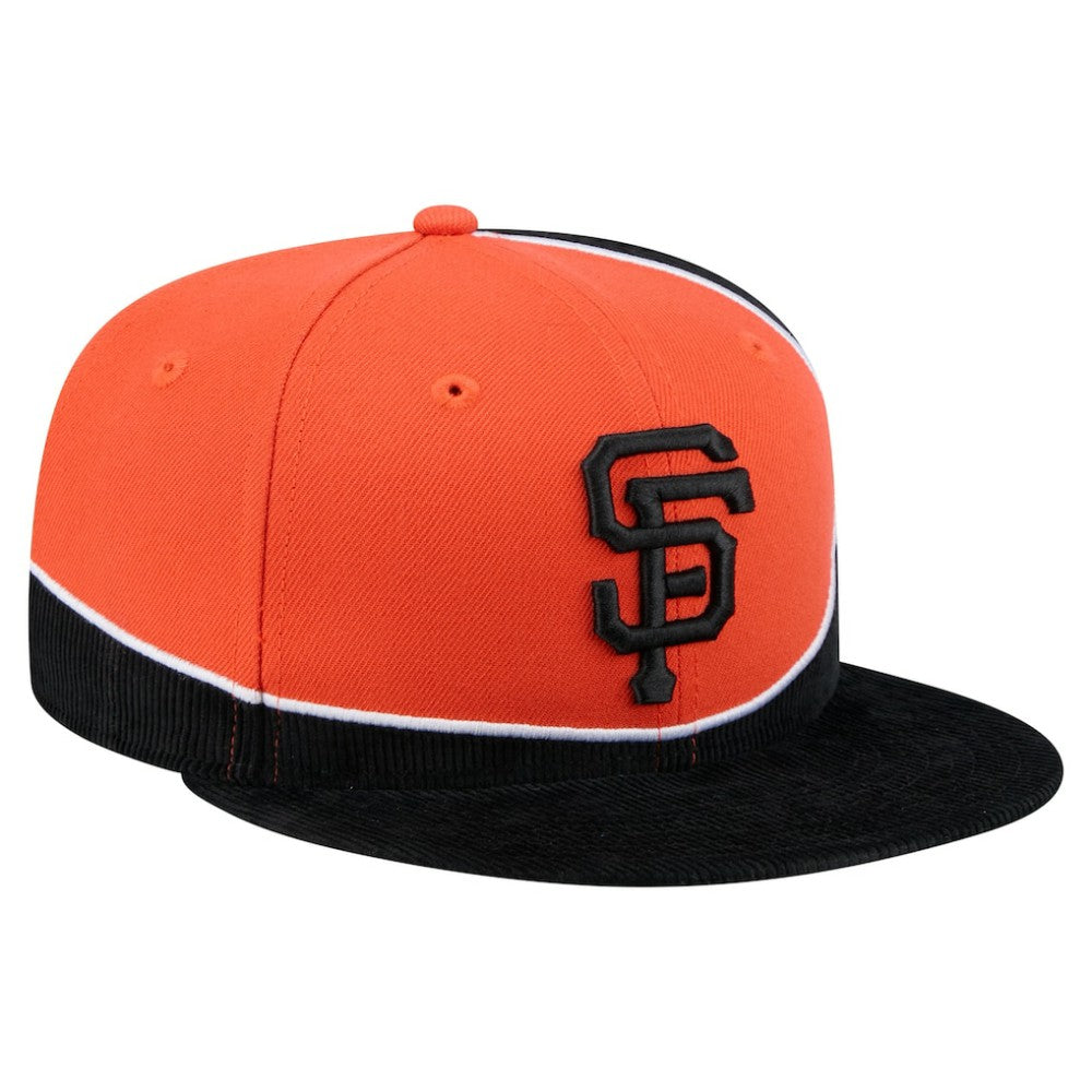 San Francisco Giants New Era Retro Split Corduroy Snapback Hat - MLB