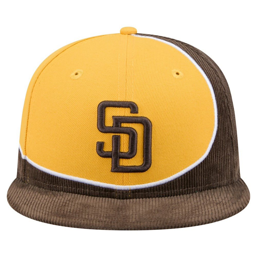 San Diego Padres New Era Retro Split Corduroy Snapback Hat - MLB