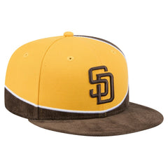 San Diego Padres New Era Retro Split Corduroy Snapback Hat - MLB