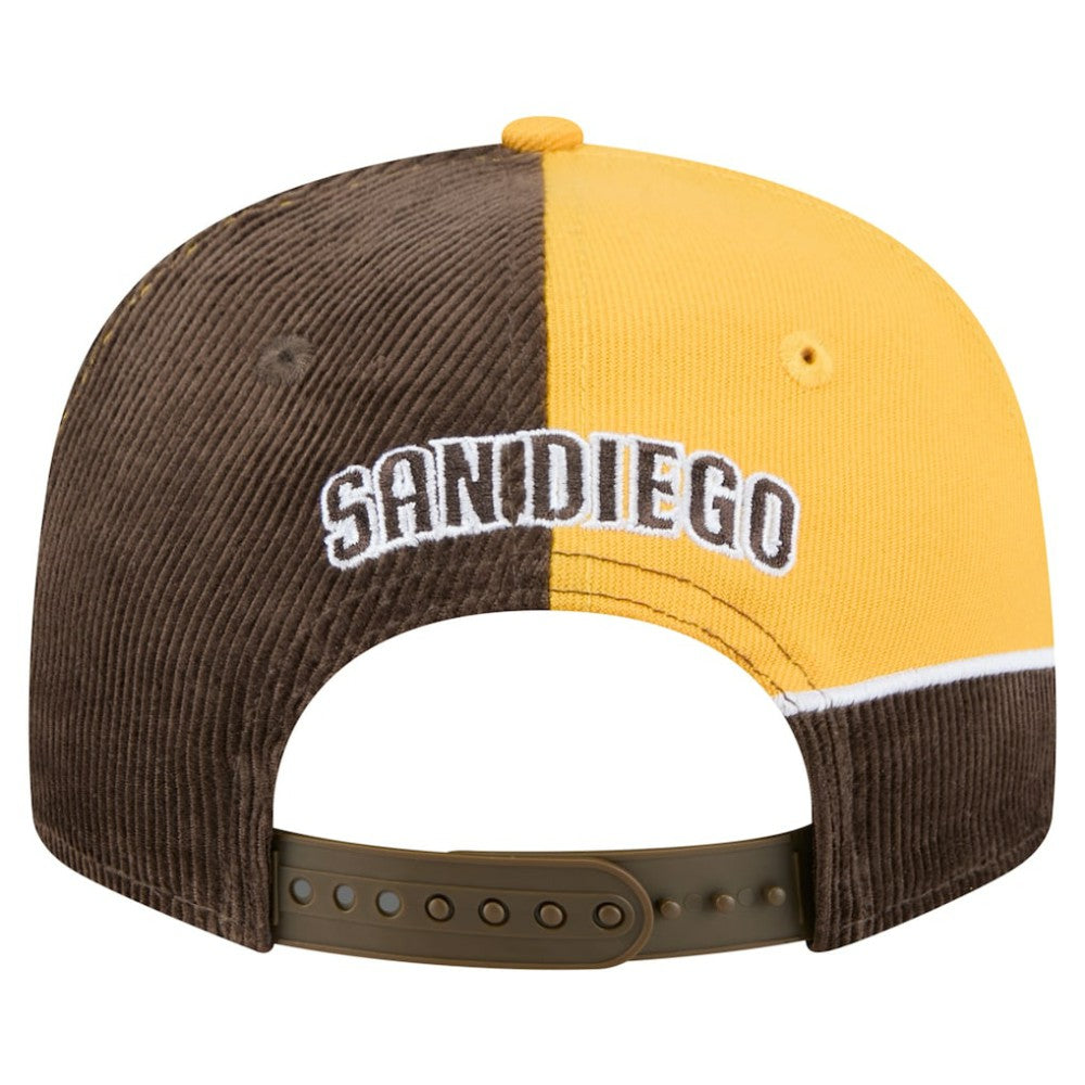 San Diego Padres New Era Retro Split Corduroy Snapback Hat - MLB