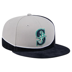 Seattle Mariners New Era Retro Split Corduroy Snapback Hat - MLB