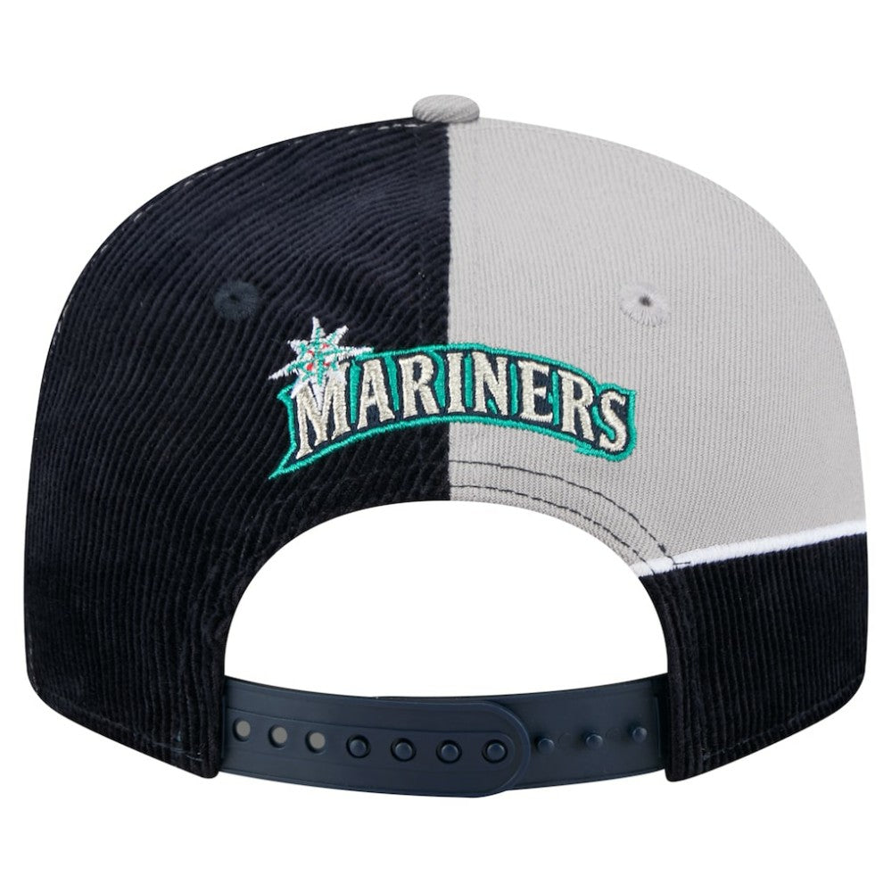 Seattle Mariners New Era Retro Split Corduroy Snapback Hat - MLB