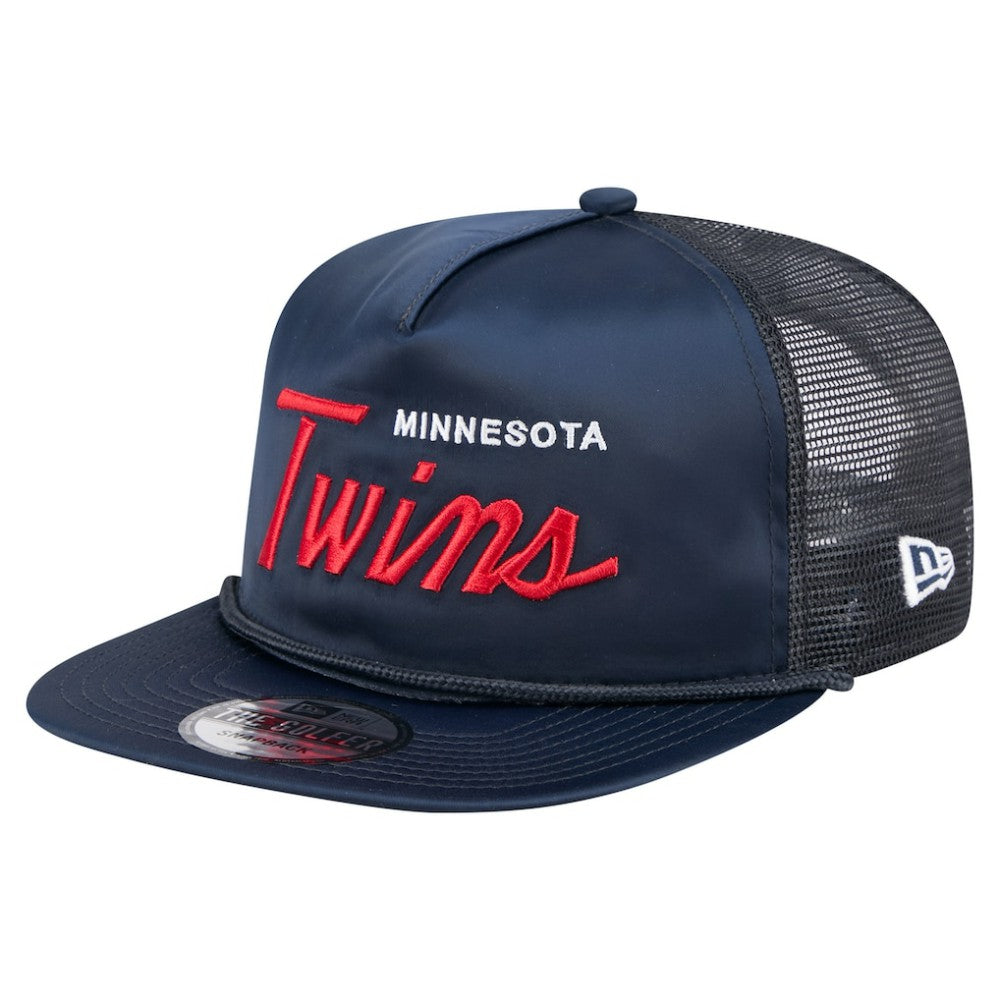 Minnesota Twins New Era Retro Satin Script Golfer Adjustable Hat - MLB