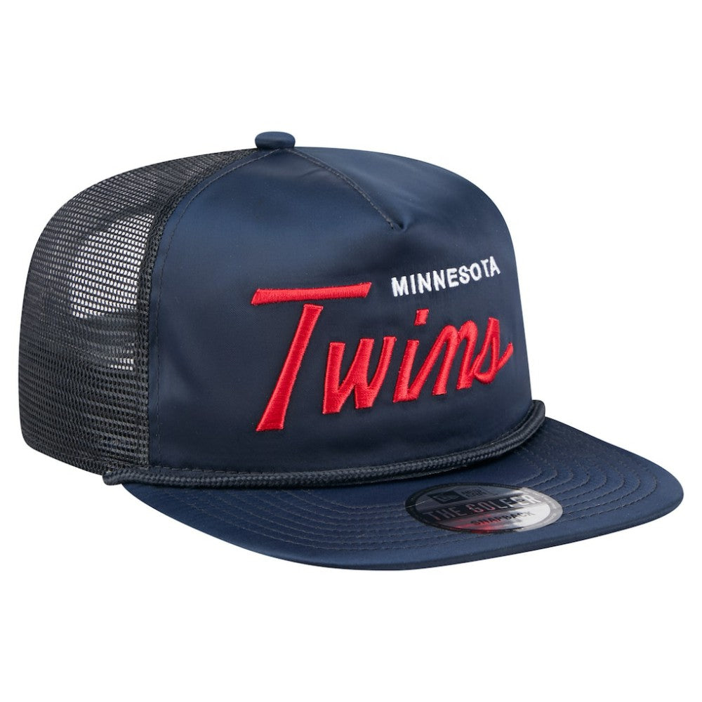 Minnesota Twins New Era Retro Satin Script Golfer Adjustable Hat - MLB