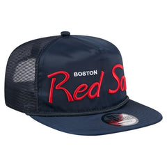 Boston Red Sox New Era Retro Satin Script Golfer Adjustable Hat - MLB