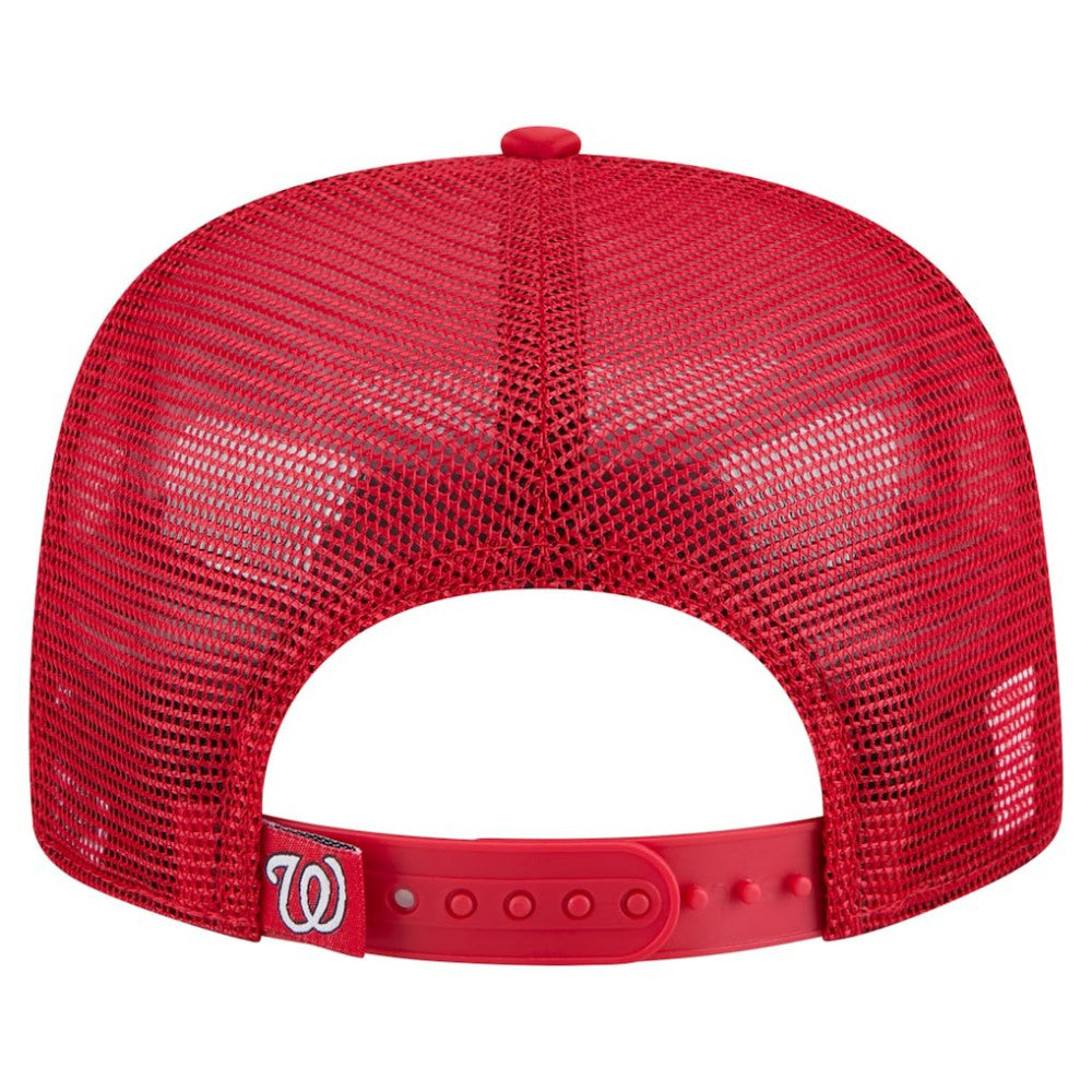 Washington Nationals New Era Retro Satin Script Golfer Adjustable Hat - MLB