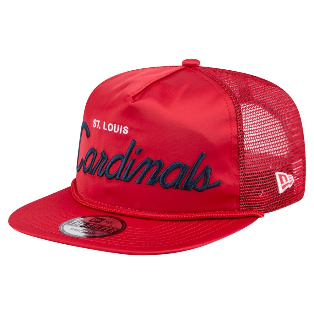 St. Louis Cardinals New Era Retro Satin Script Golfer Adjustable Hat - MLB