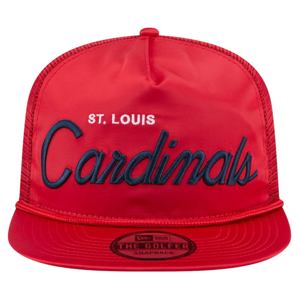 St. Louis Cardinals New Era Retro Satin Script Golfer Adjustable Hat - MLB
