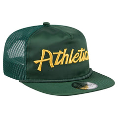 Athletics New Era Retro Satin Script Golfer Adjustable Hat - MLB